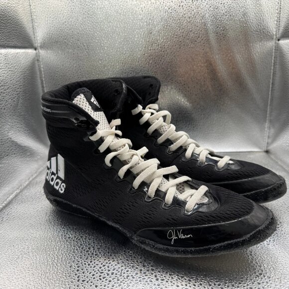 Size 7 Adidas Adizero Jake Varner Black White Lace-Up Athletic Shoes M29839 - Picture 1 of 10